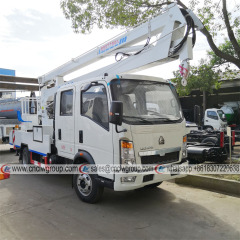 HOWO RHD Double Cab 16m Folding Aerial Truck