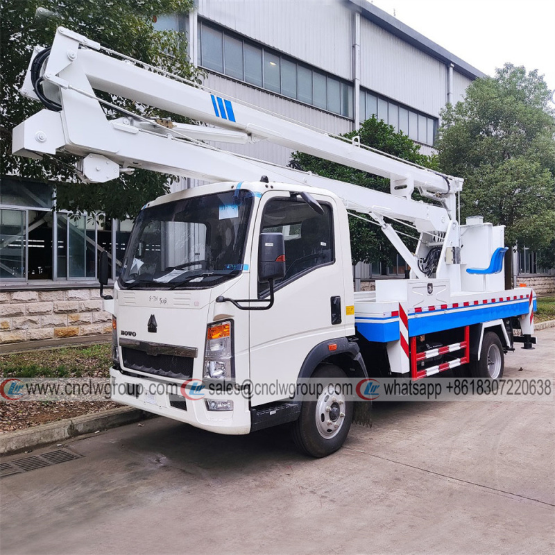HOWO Single Cab 16m Folding Aerial Truck