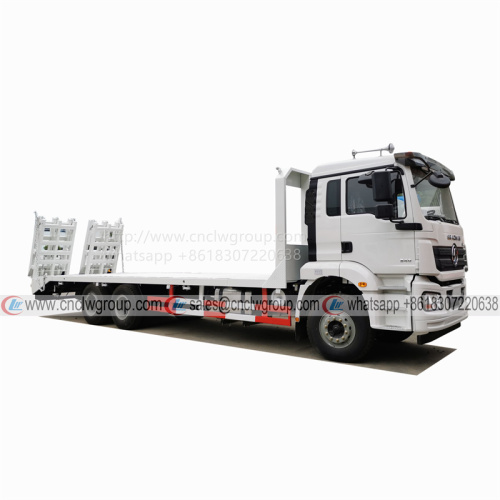 SHACMAN 20-25 Tons Self Loading Flat bed Truck Excavator Carrier Self Loader