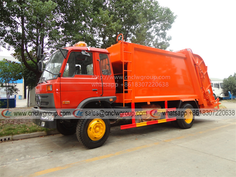 Dongfeng RHD 10m3 trash dumpster compactor waste compactor truck for sale