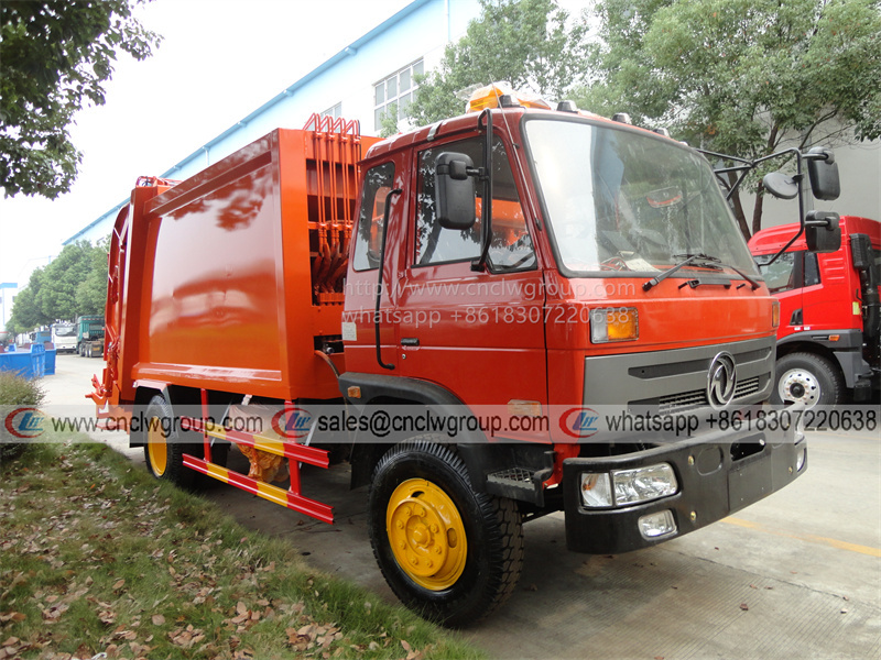 Dongfeng RHD 10m3 trash dumpster compactor waste compactor truck for sale