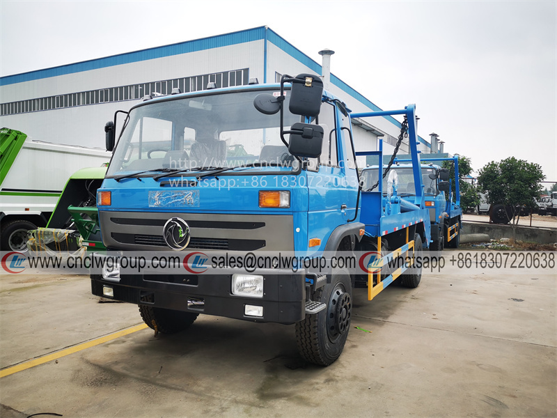 Dongfeng RHD 10 tons swing arm skip loader lorry truck for sale