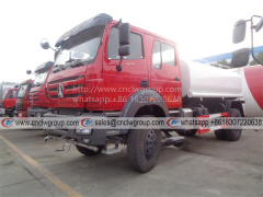 China Benz Beiben 4x4 Double Cabin Potable Water Tanker Truck Sprinkler Watertrucks