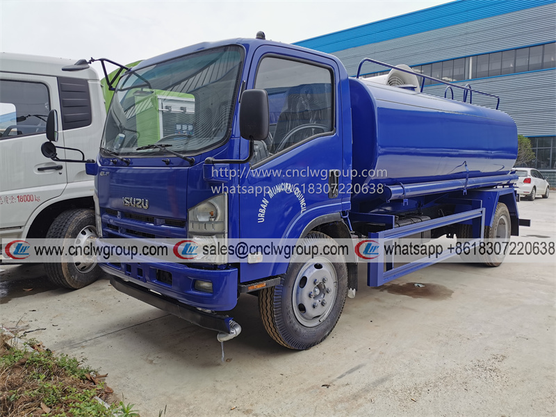 ISUZU 700P 8000 liter construction water spray tanker truck water spraying truck