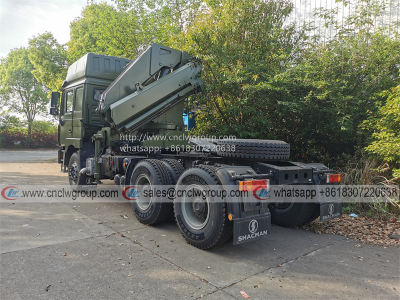 SHACMAN 6x4 Tractor with 16 ton arcitulated Crane
