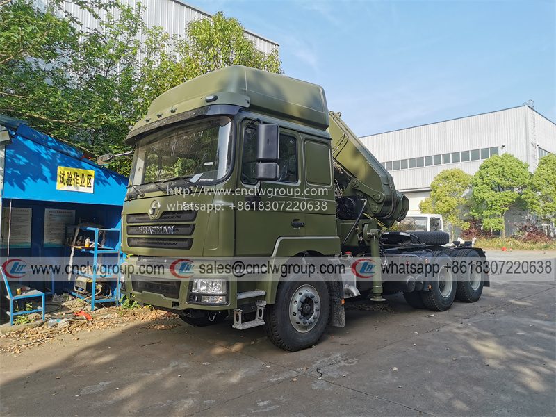 SHACMAN 6x4 Tractor with 16 ton arcitulated Crane