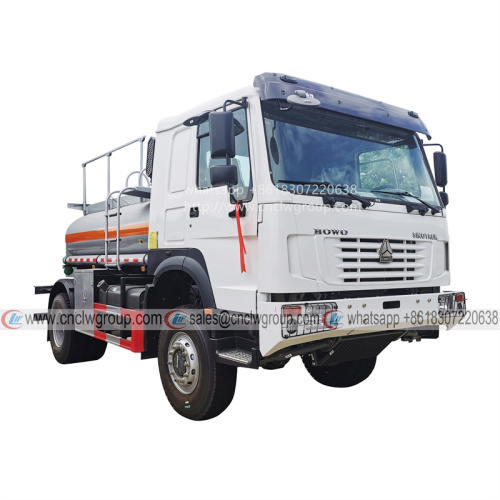 Sinotruk HOWO 4x4 AWD 6000 liter fuel dispenser diesel transfer tank oil tanker truck for sale
