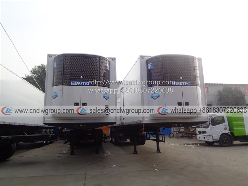 High quality 13 meter refrigerated box reefer van chilling van semi trailer for sale