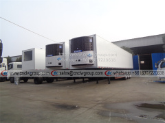 High quality 13 meter refrigerated box reefer van chilling van semi trailer for sale