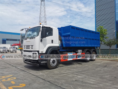 ISUZU VC46 10 Wheeler 20 ton hooklift truck waste bin skip carrier hook lift vehicle garbage truck for sale