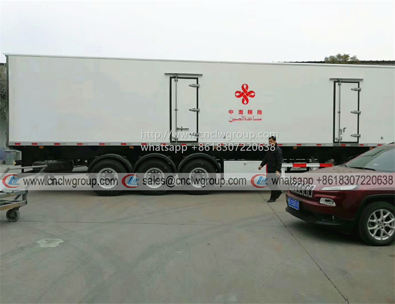High quality 13 meter refrigerated box reefer van chilling van semi trailer for sale