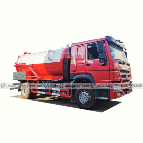 Sinotruk HOWO 12000 liter vacuum septic sewage suction tanker truck for sale