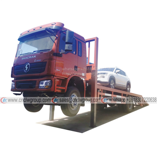 SHACMAN 10 ton hydraulic self loader with winch 6 wheeler self loading flatbed carrier truck for sale