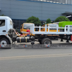 Dongfeng 4x2 small light tractor head with 2 axle 20 ton flatbed cargo semi trailer