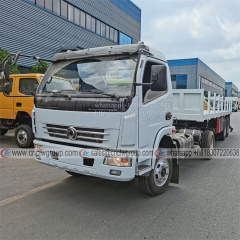 Dongfeng 4x2 small light tractor head with 2 axle 20 ton flatbed cargo semi trailer