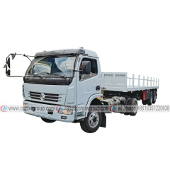 Dongfeng 4x2 small light tractor head with 2 axle 20 ton flatbed cargo semi trailer