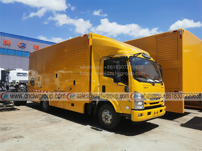 High quality ISUZU mobile power bank 200kW electric power supply truck