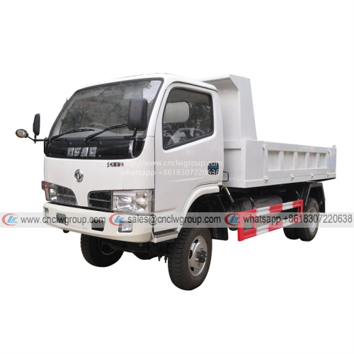 Cheap DFAC Dongfeng RHD 4x4 3~5 ton garbage dumper off road 4WD waste tipper 4x4 dump truck for sale