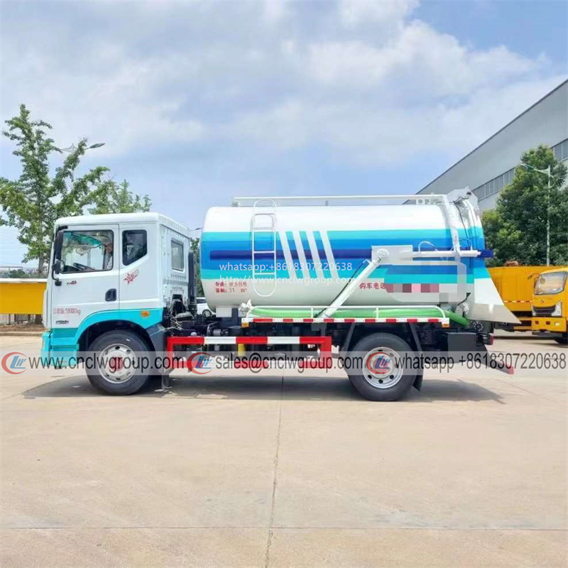 Dongfeng D9 Euro5 4x2 11000 liter Vacuum Septic Cleaner Sewage Suction Tanker Truck for sale