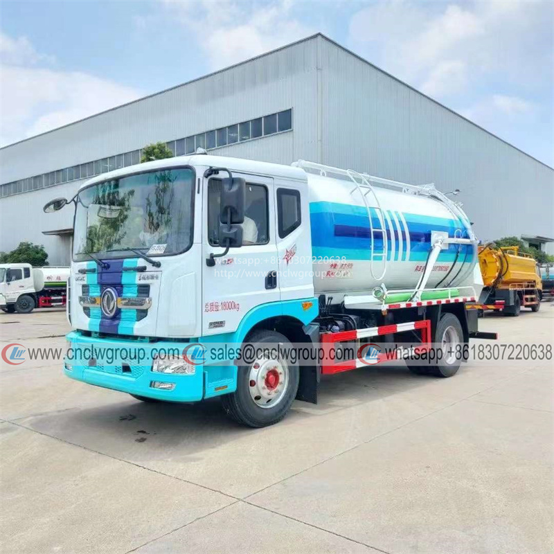 Dongfeng D9 Euro5 4x2 11000 liter Vacuum Septic Cleaner Sewage Suction Tanker Truck for sale