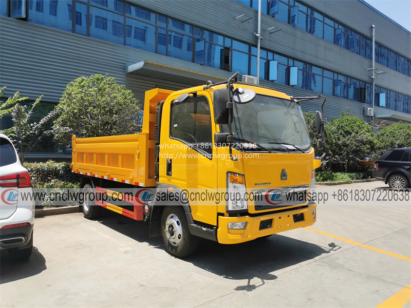 HOWO 4x2 6 wheeler 5 ton mini tipper coal mine transport dump truck for sale