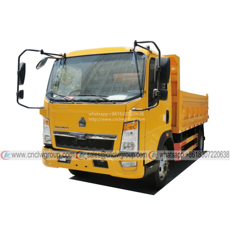 HOWO 4x2 6 wheeler 5 ton mini tipper coal mine transport dump truck for sale