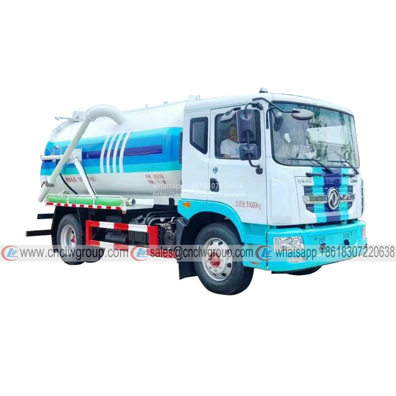 Dongfeng D9 Euro5 4x2 11000 liter Vacuum Septic Cleaner Sewage Suction Tanker Truck for sale
