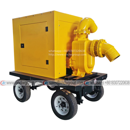 CLW 500m3/h trailer type Mobile flood control and drainage pump station drain pump tow semi trailer for sale