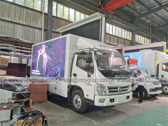 Foton Aumark T33 Outdoor P6 Full Color LED advertising truck Three Sides P6 P5 P4 led colorful screen lifting promotion truck for sale