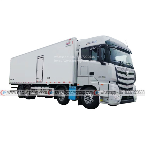 Foton AUMAN EST (ZF AMT) 8x4 Heavy Duty 9.6m frozen goods transport freezer van chilling refrigerated truck for sale