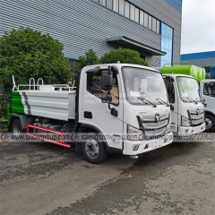 Foton Aumark Euro5 4000 liter Square Shape Water Tank Sprinkler Water Cart Bowser Spraying Truck