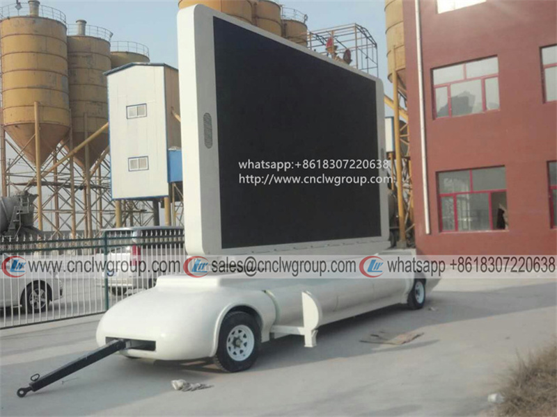 Chengli CLW towed trailer type P8 P6 P5 full color HD LED advertising screen hydraulic lifting screen for sale