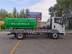 Dayun 4x2 5 ton hooklift waste bin carrier garbage box skiper hook lift garbage truck for sale