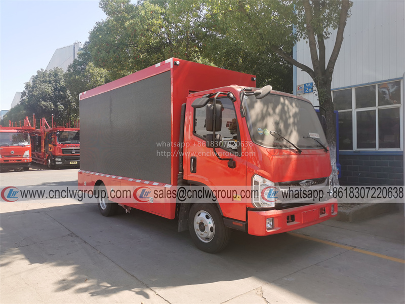 Forland H2 4x2 Three-Screen no edge screen propaganda car P6 P5 LED advertising publicity truck