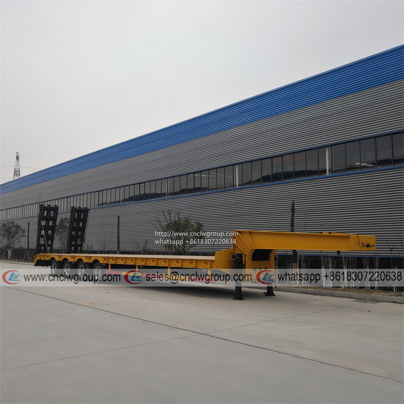 CLW9530TPB 4 axle 60t 80t Excavator Lowbed Carrier low bed semi trailer for sale