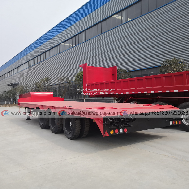 CLW9403TPB 3 axle 30t 40t 50t excavator carrier low bed flat platform semi trailer for sale