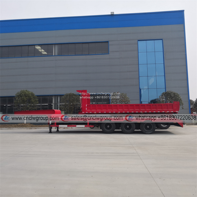 CLW9403TPB 3 axle 30t 40t 50t excavator carrier low bed flat platform semi trailer for sale