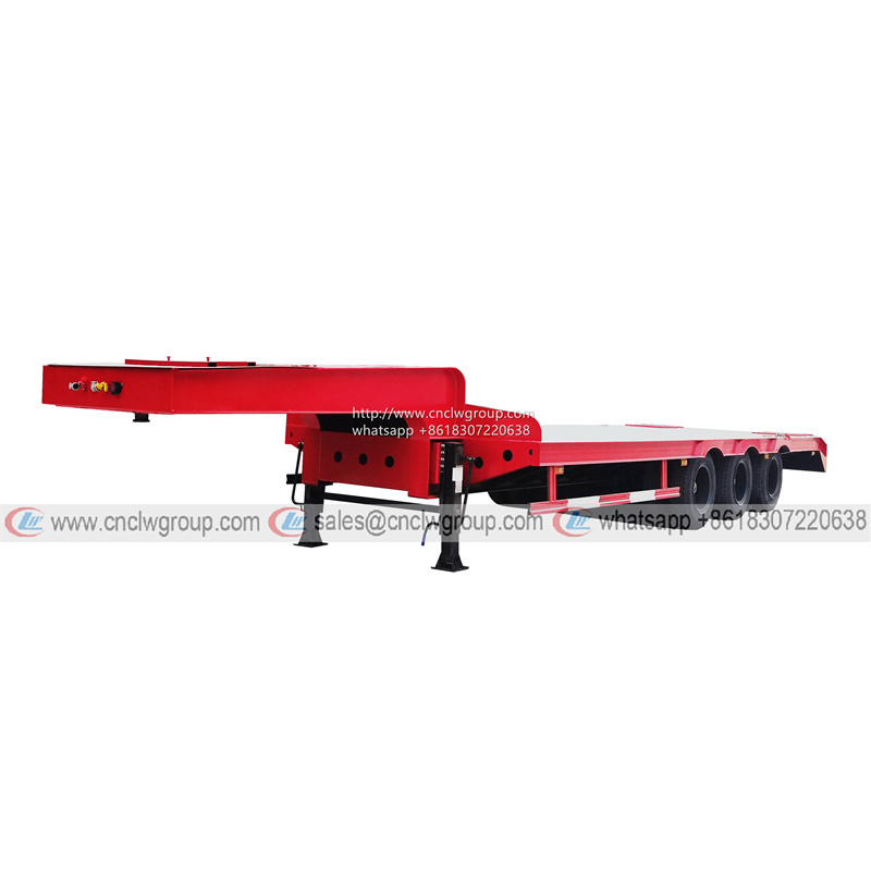 CLW9403TPB 3 axle 30t 40t 50t excavator carrier low bed flat platform semi trailer for sale
