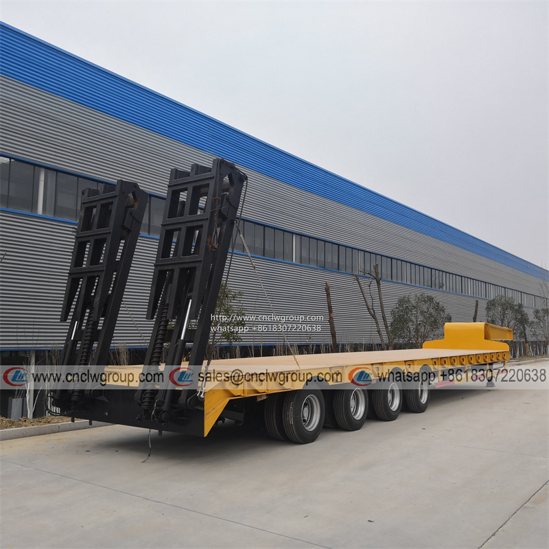 CLW9530TPB 4 axle 60t 80t Excavator Lowbed Carrier low bed semi trailer for sale