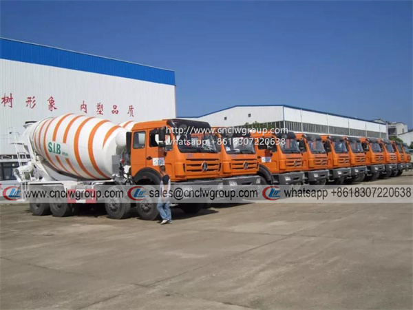China Benz Beiben 8x4 14m3 Concrete Transit Cement Mixer Tanker Truck