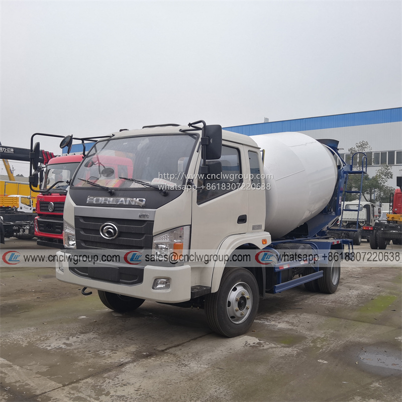 Foton Forland L3 4m3 5m3 small concrete mixer cement mixing transport truck