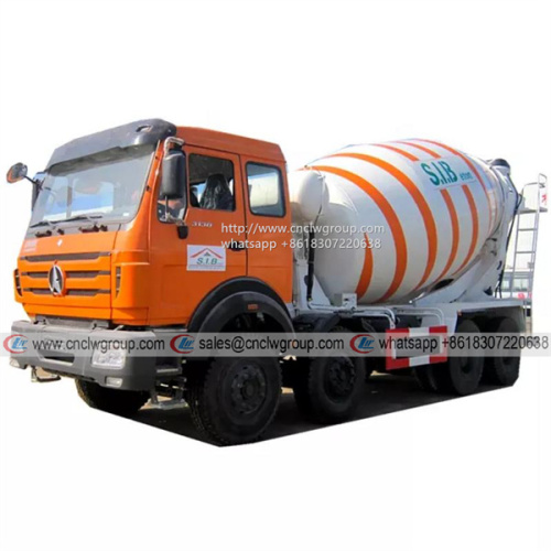 China Benz Beiben 8x4 14m3 Concrete Transit Cement Mixer Tanker Truck