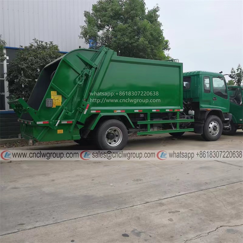ISUZU FVR 14m3 best buy trash compactor smart refuse compressed garbage compactor truck