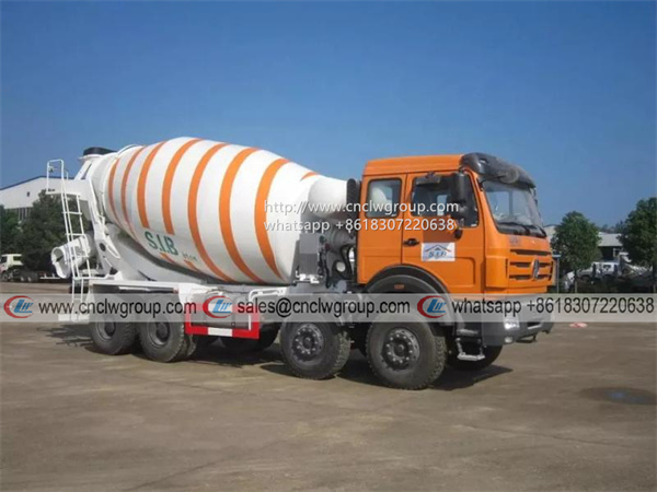 China Benz Beiben 8x4 14m3 Concrete Transit Cement Mixer Tanker Truck