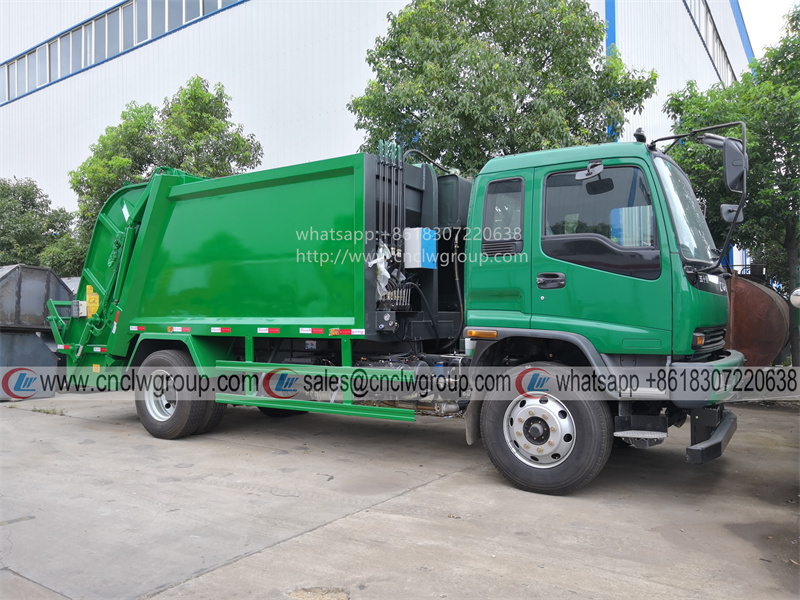 ISUZU FVR 14m3 best buy trash compactor smart refuse compressed garbage compactor truck