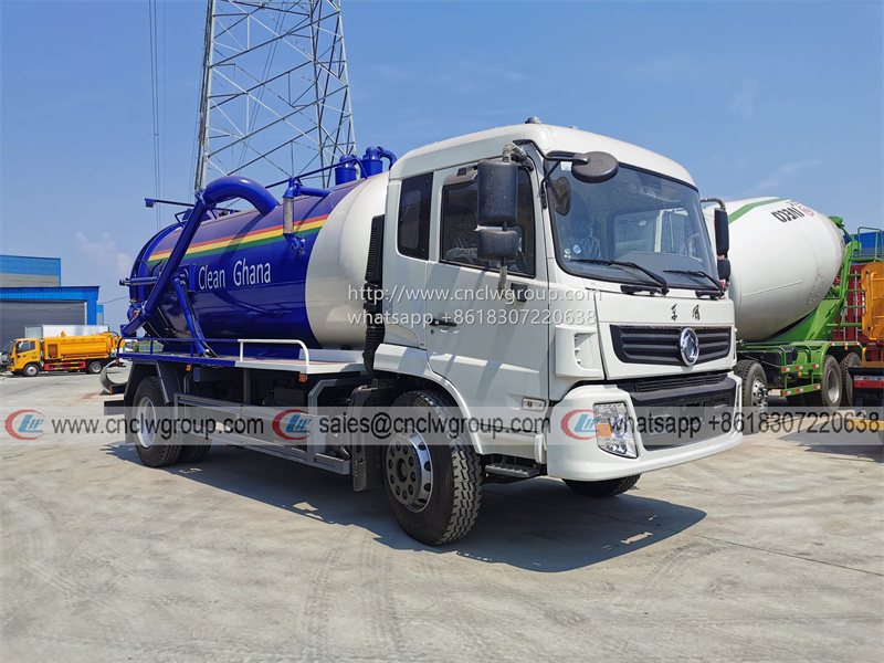 Dongfeng new cabin 10~14m3 Cesspool gully emptier dirt liquid tank vacuum sewage suction truck