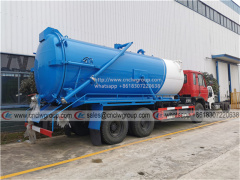 Dongfeng 6x4 16~20cbm vacuum septic tank sewage suction truck
