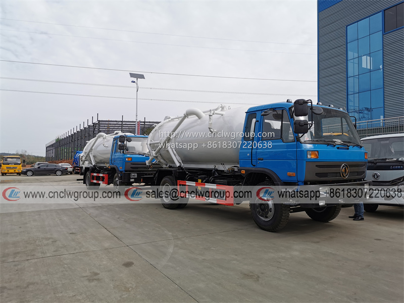 Dongfeng 145 6 wheeler 8~10cbm vacuum septic tanker dirt liquid sewage suction truck