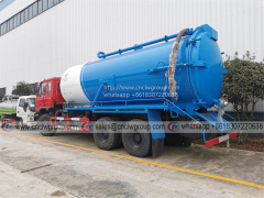 Dongfeng 6x4 16~20cbm vacuum septic tank sewage suction truck
