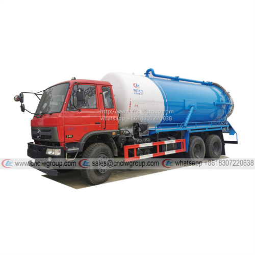 Dongfeng 6x4 16~20cbm vacuum septic tank sewage suction truck